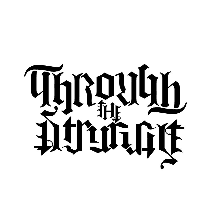 Ambigram Strong The Struggle Lettering Tattoo Stencil