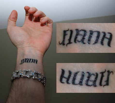 Ambigram Tattoo On Wrist