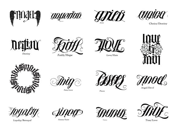 Ambigram Tattoos Designs Ideas