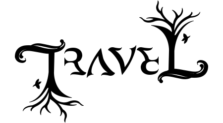 Awesome Ambigram Travel Lettering Tattoo Stencil