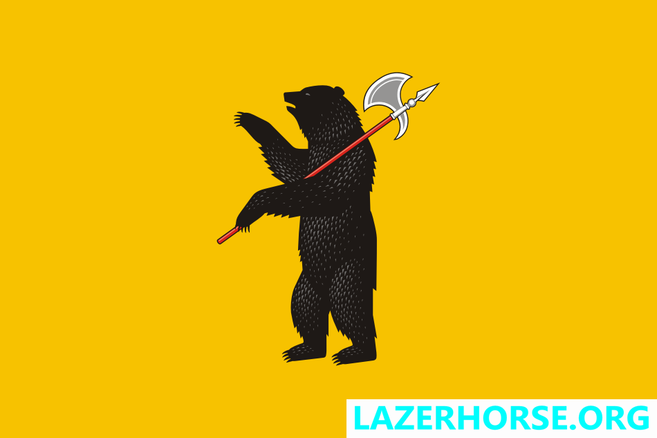 Bear With Axe Funny Flag Picture