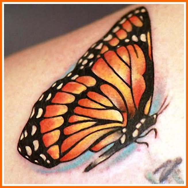 Beautiful Monarch Butterfly Tattoo On Shoulder