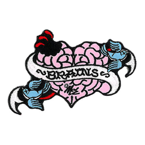 Brain Heart With Banner Tattoo Design
