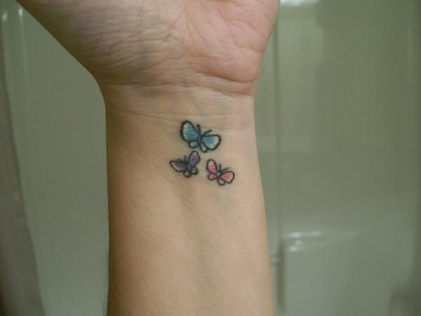 Cute Small Butterfly Tattoos On Wrist