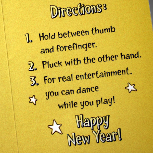 Directions Happy New Year Funny Greeting Card