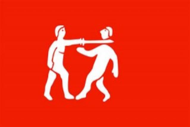 Fighting Man Funny Flag Picture