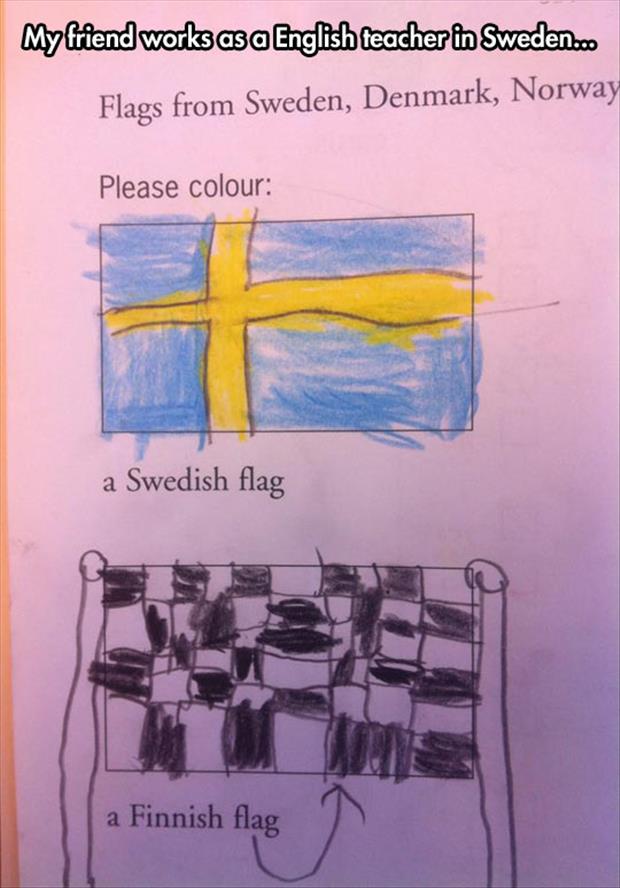 Funny Drawing Flag Image