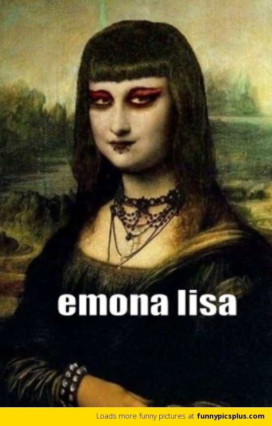 Funny Emo Mona Lisa Picture