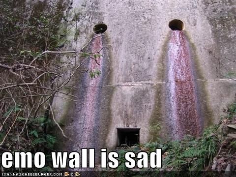 Funny Emo Wall Is Sad Picture
