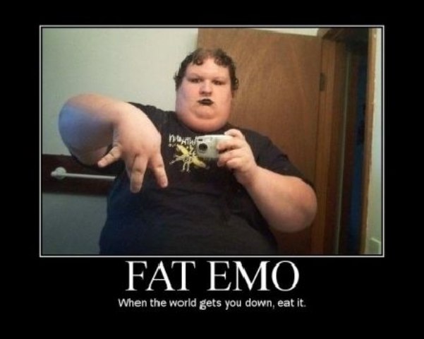 Funny Fat Emo Taking Photo