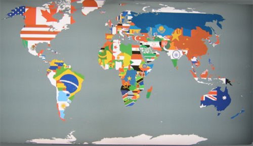 Funny World Maps Country Flags Image