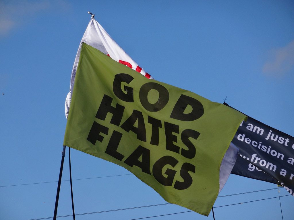 God Hates Flags Funny Image
