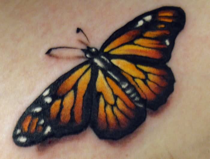 Monarch Butterfly Tattoo Design Idea