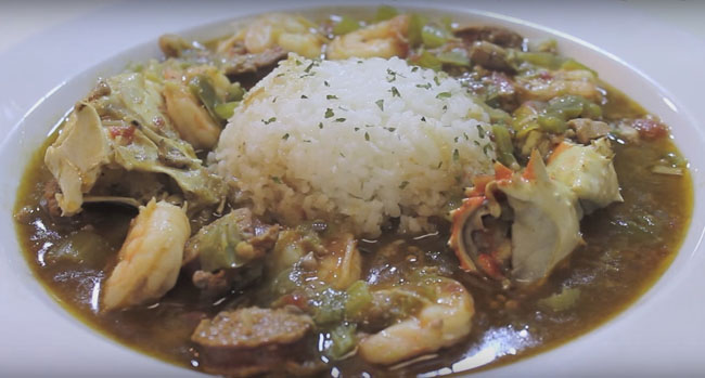 Chicken, Andouille Sausage and Seafood Gumbo Recipe