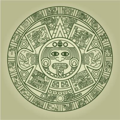 Awesome Aztec Sun Tattoo Design