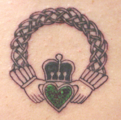 Awesome Celtic Claddagh Tattoo Design