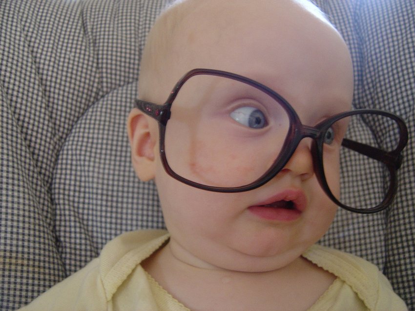 Read Complete Baby With Big Glasses Funny Image