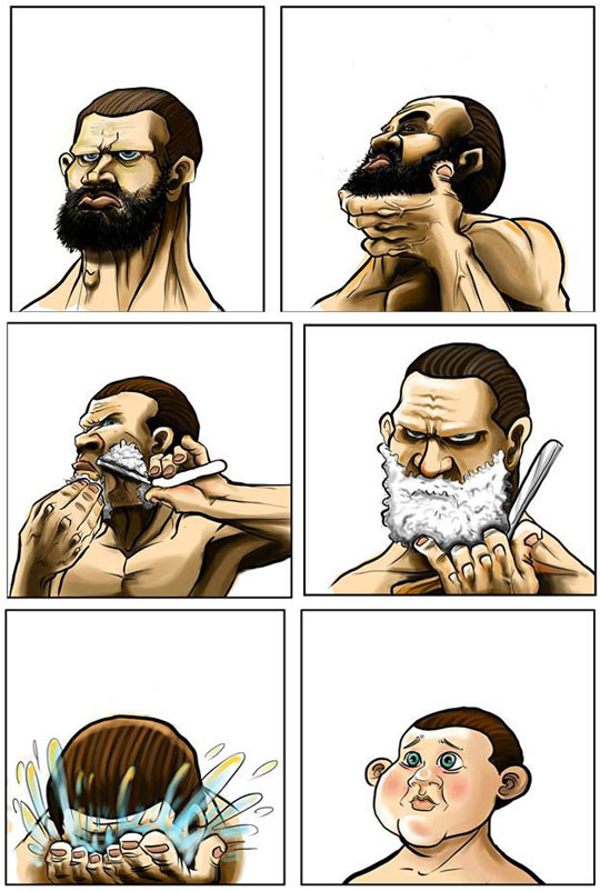 Beard Shaved Funny Picture