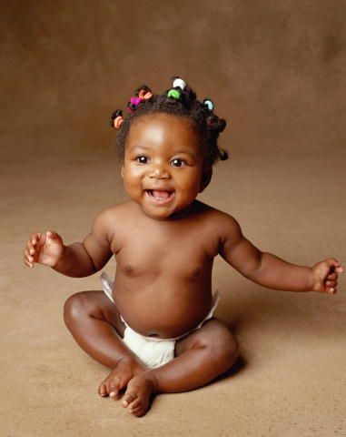Black Baby With Funny Hairstyle Picture