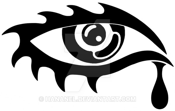 Black Crying Eye Tattoo Stencil By Hananel