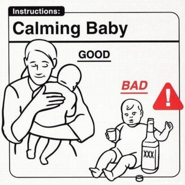 Calming Baby Funny Instruction Picture