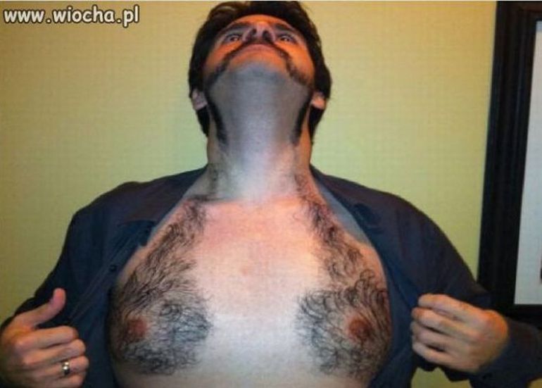 Chest Shaved Man Funny Picture
