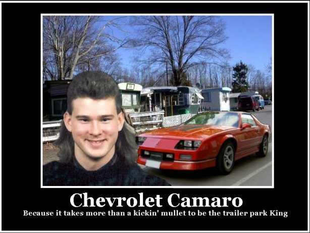 Chevrolet Camaro Funny Mullet Poster