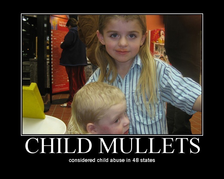 Child Mullets Funny Poster