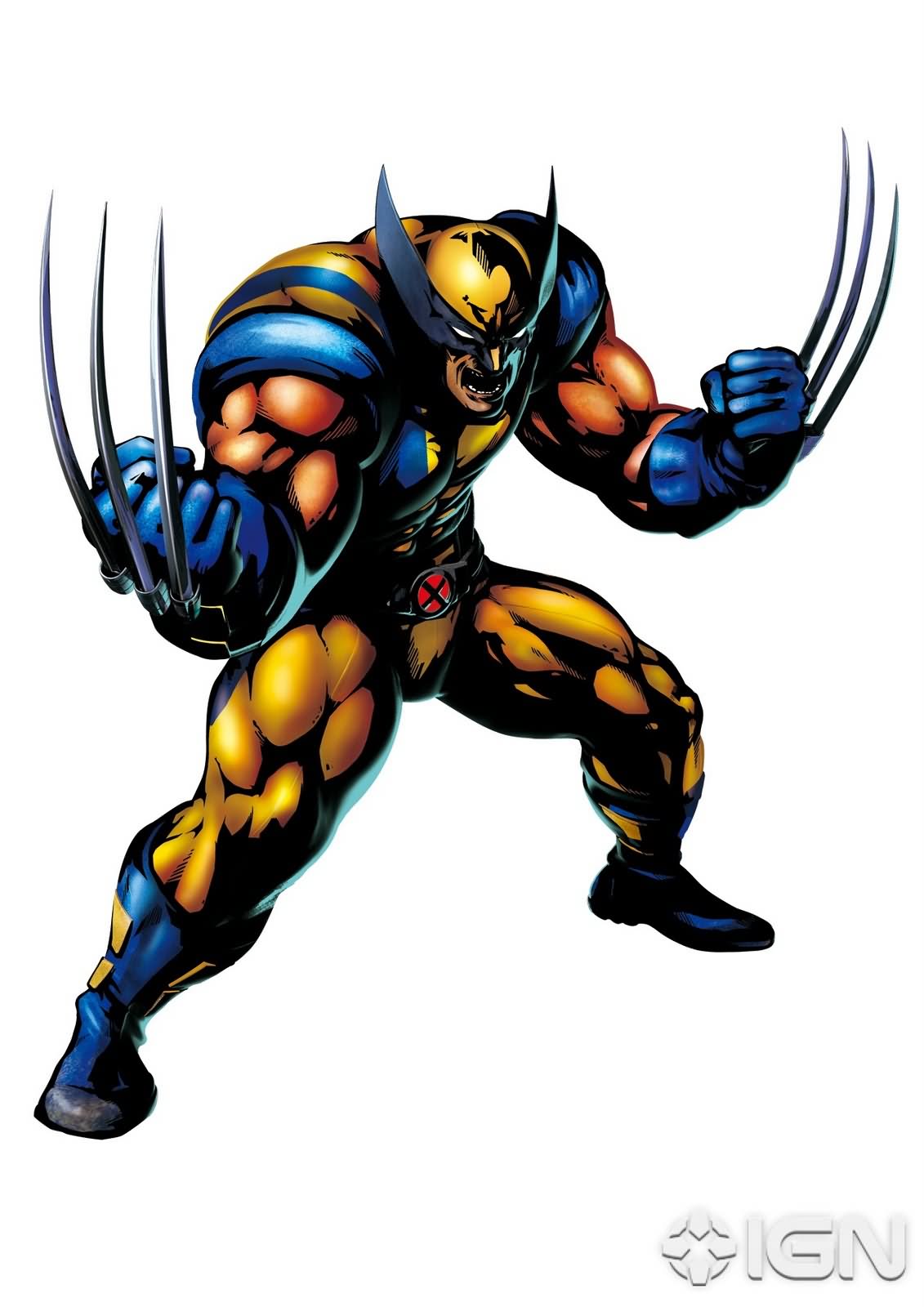 Colorful Cartoon Wolverine Tattoo Design