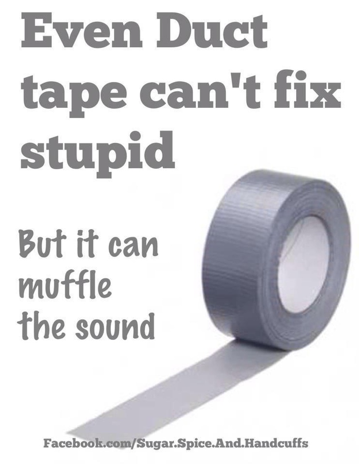 Even Duct Tape Can't Fix Stupid Funny Picture