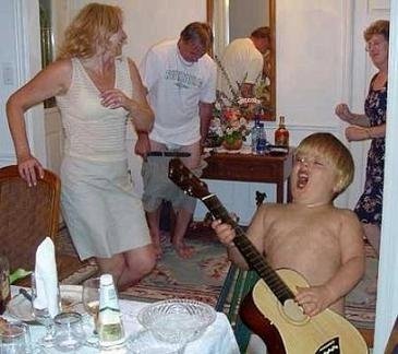 Family Celebrating Party Funny Picture