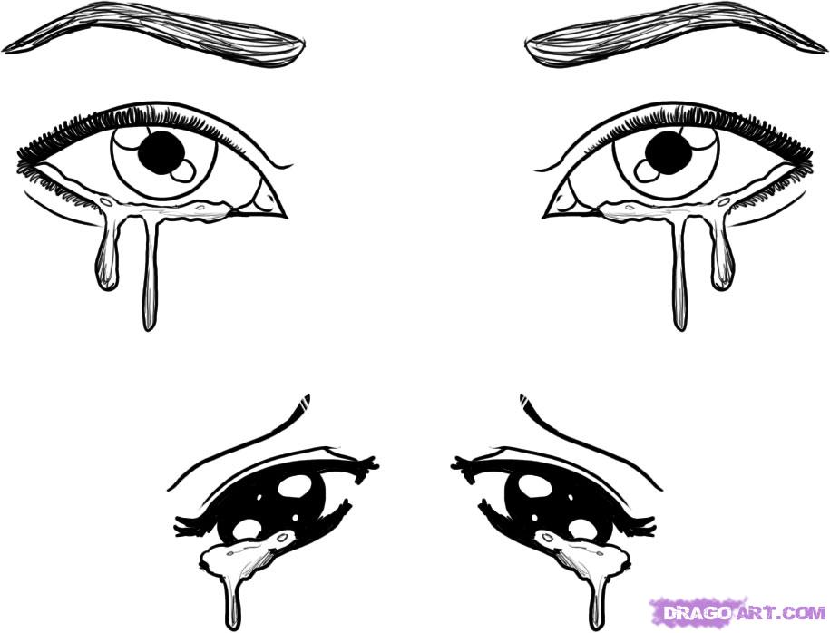 Four Crying Eyes Tattoo Design