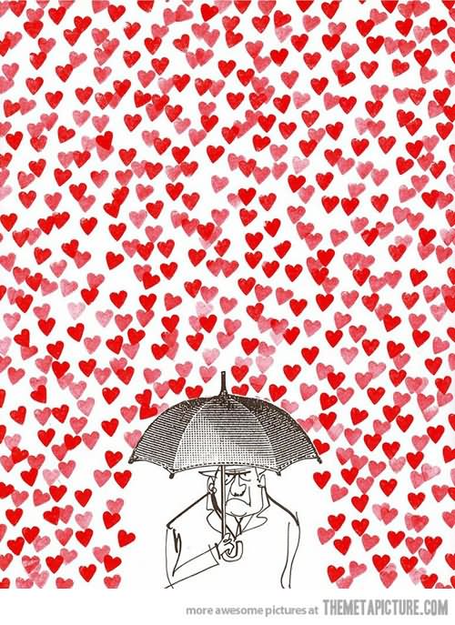 Funny Hearts Rain Picture