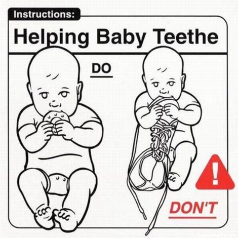 Funny Instruction Helping Baby Teeth