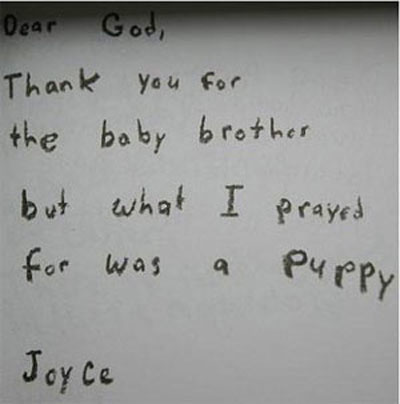 Funny Kids Letter For God