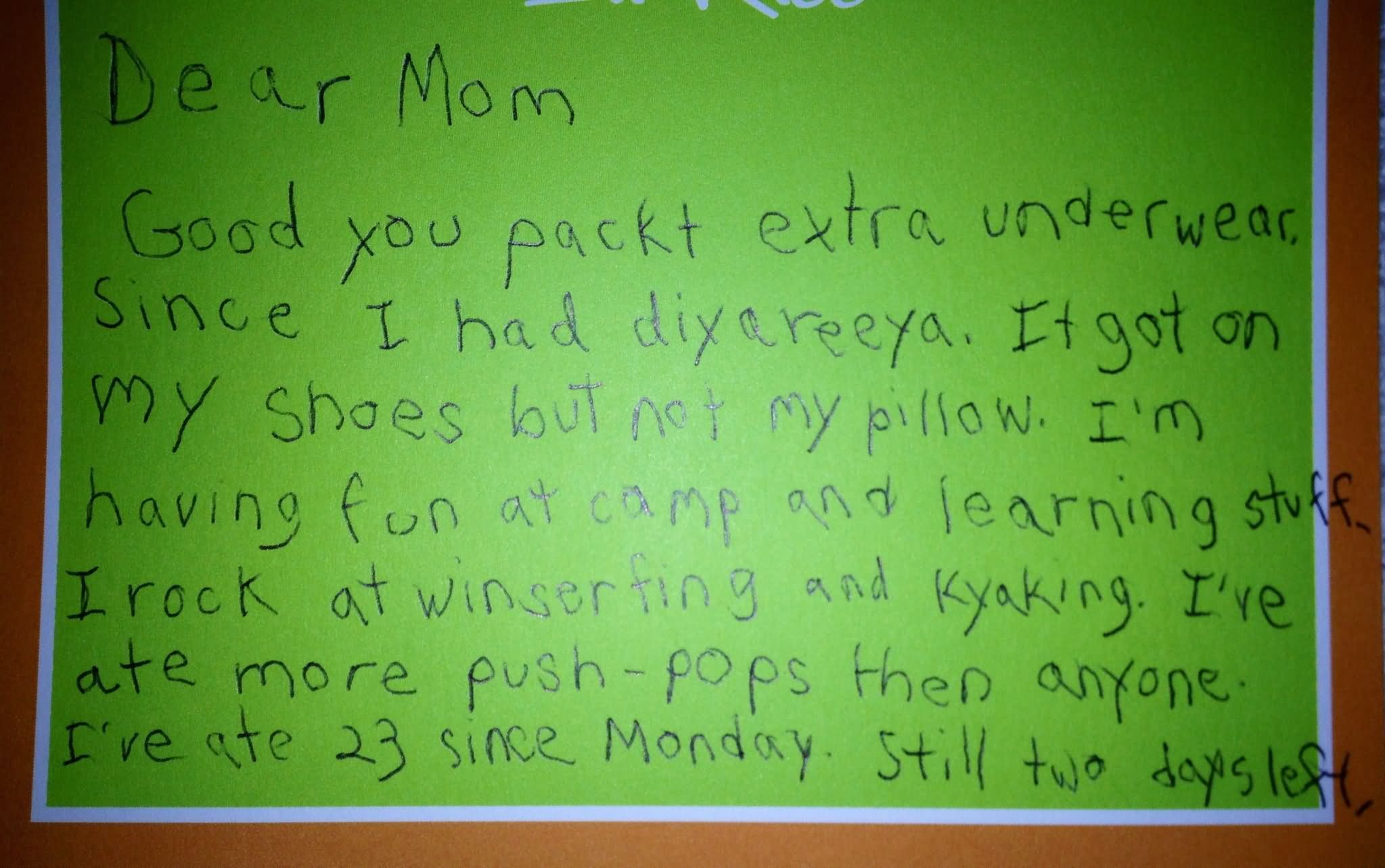 Funny Letter To Mom