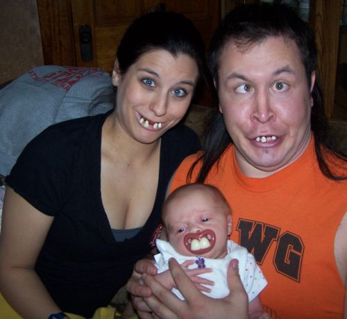 Funny Mullet Family Picture