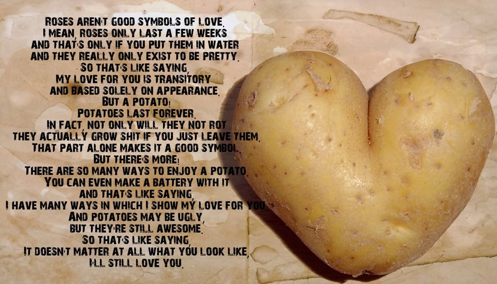 Funny Potato Heart Image