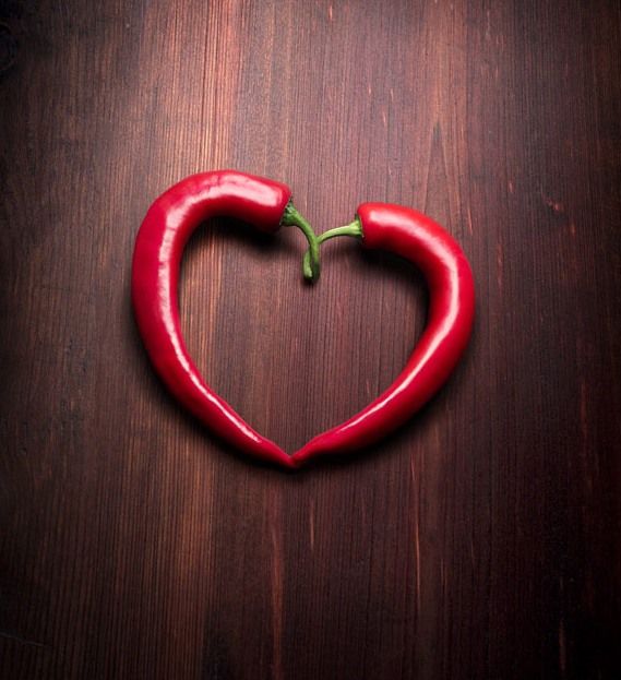 Funny Red Chili Heart Picture
