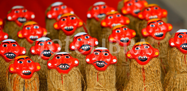 Funny Red Faced Dolls