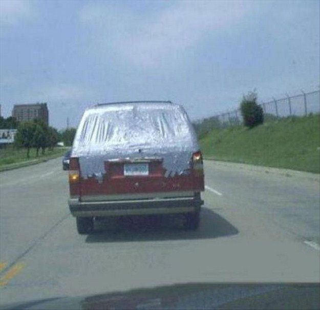 Funny Unusual Uses Duct Tape For Car