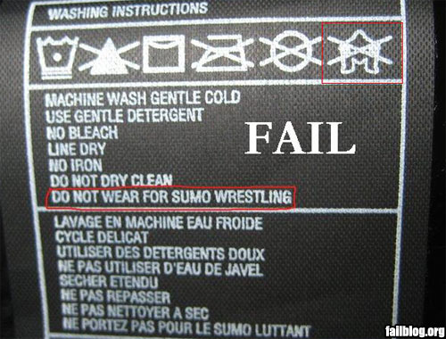 Funny Washing Instruction Image
