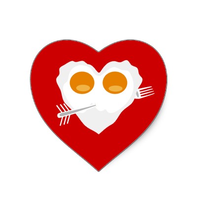 Heart Omelette Fork Arrow Funny Image