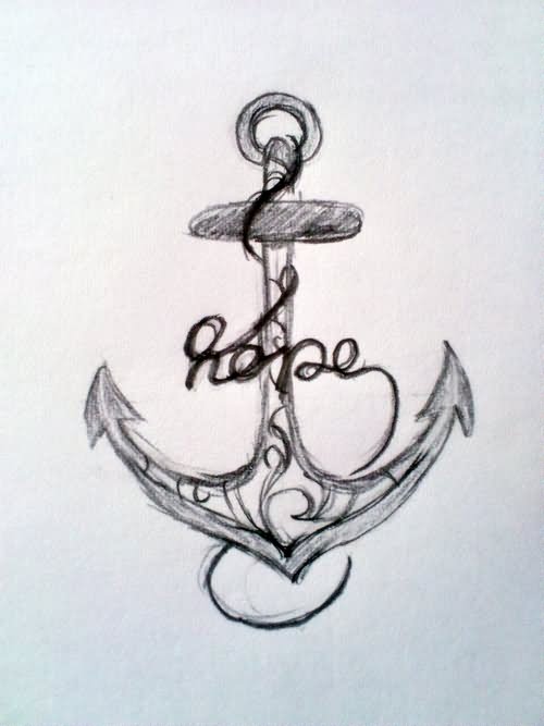 Hope Anchor Tattoo Drawing Idea