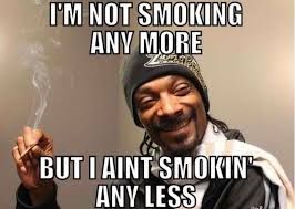 I Am Not Smoking Any More Funny Weed Meme Image