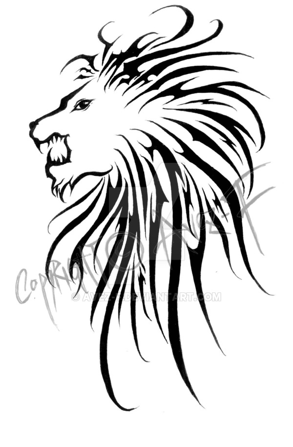 Lion Spirit Tattoo Design by Avez-F