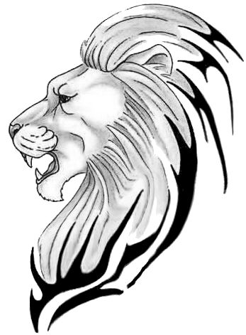 Lion painting Tattoo Design