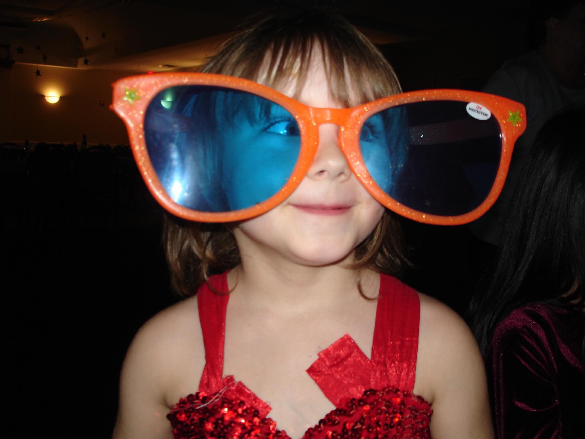 Little Girl With Giant Glasses Funny Image