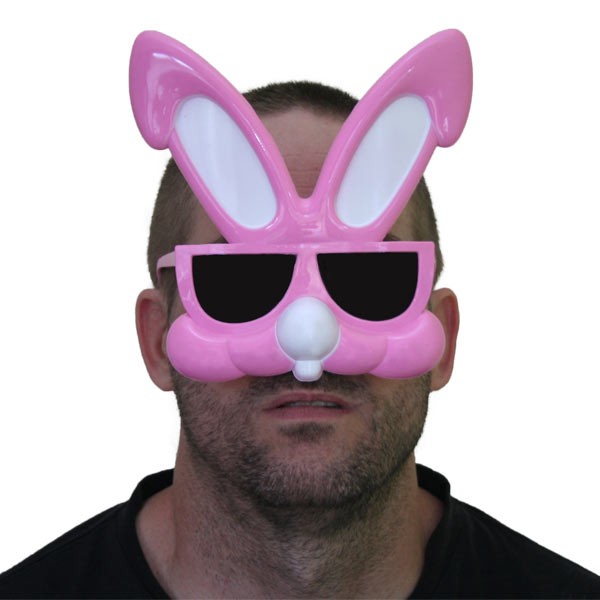 Man With Bunny Pink Glasses Funny Picture