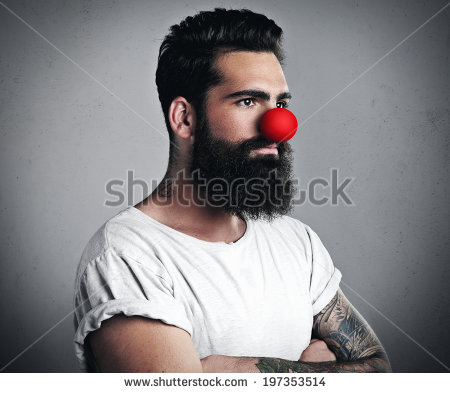 Man With Red Nose Funny Picture
